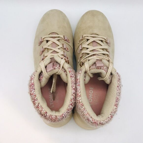 Skechers Synergy Pretty Hiker Sweater Collar Hiking Boots Women's 9.5 Tan Pink - Picture 6 of 10